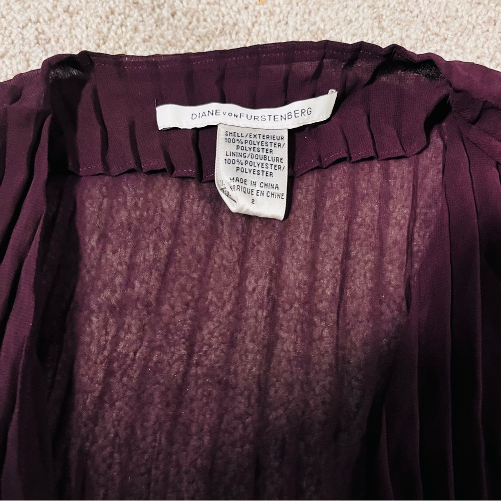 Diane Von Furstenberg NWT TWO Dresses Purple WRAP Dress & Matching SLIP Dress - Picture 10 of 14